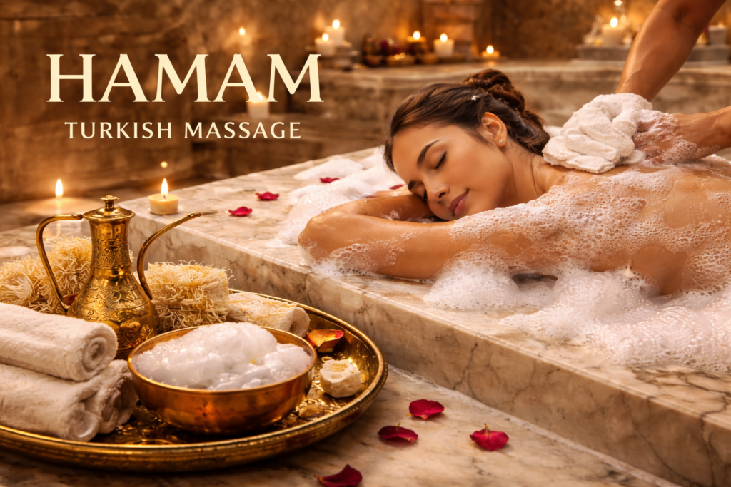 What Is a Hamam (Turkish Massage)? A Hamam, also known as a Turkish massage or Turkish bath ritual, is a traditional cleansing and relaxation therapy that dates back to the Ottoman era. It combines steam, deep cleansing, exfoliation, and foam massage to detoxify the body, improve circulation, and leave the skin feeling incredibly soft and refreshed. Unlike oil-based massages, a Hamam massage focuses on purification and renewal through heat and water.